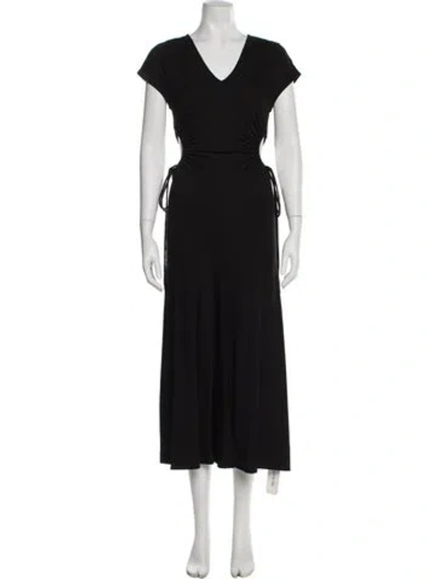 Pre-owned A.l.c V-neck Long Dress In Black