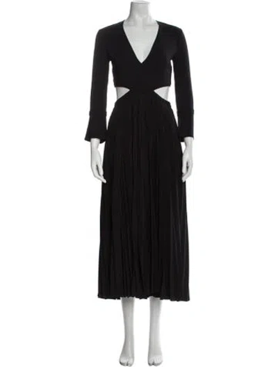 Pre-owned A.l.c V-neck Long Dress In Black