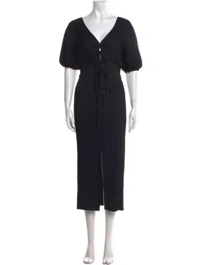 Pre-owned A.l.c V-neck Long Dress In Black
