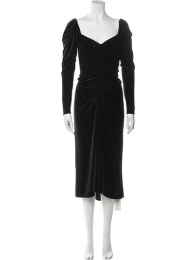 Pre-owned A.l.c V-neck Long Dress In Black