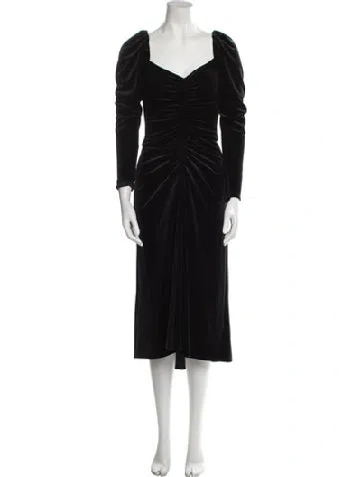 Pre-owned A.l.c V-neck Long Dress In Black