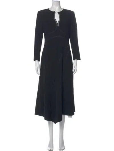 Pre-owned A.l.c V-neck Long Dress In Black