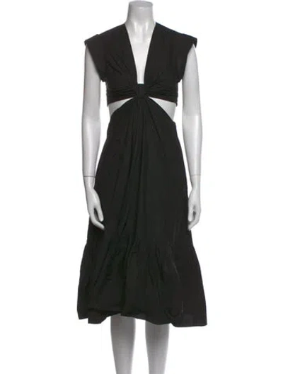 Pre-owned A.l.c V-neck Long Dress In Black
