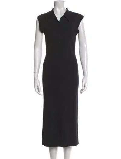 Pre-owned A.l.c V-neck Long Dress In Black