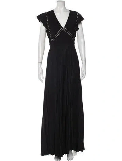 Pre-owned A.l.c V-neck Long Dress In Black