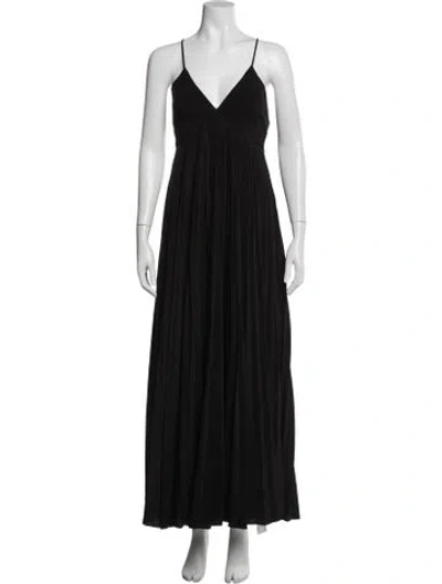 Pre-owned A.l.c V-neck Long Dress In Black
