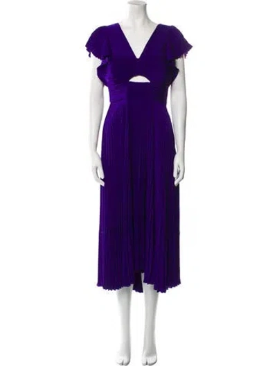 Pre-owned A.l.c V-neck Long Dress In Blue