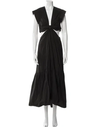 Pre-owned A.l.c V-neck Long Dress In Blue