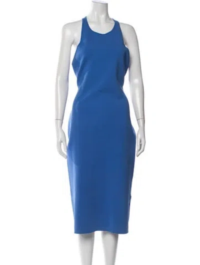 Pre-owned A.l.c V-neck Long Dress In Blue
