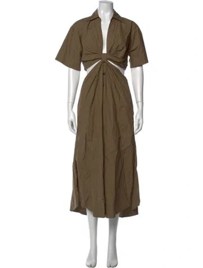 Pre-owned A.l.c V-neck Long Dress In Gray