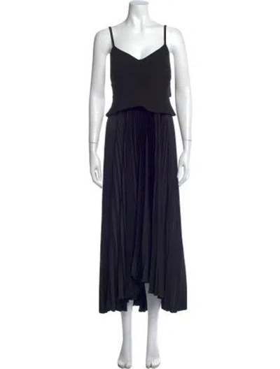Pre-owned A.l.c V-neck Long Dress In Multi