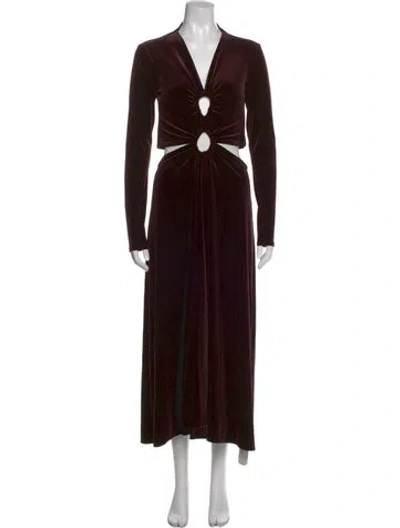 Pre-owned A.l.c V-neck Long Dress In Neutral