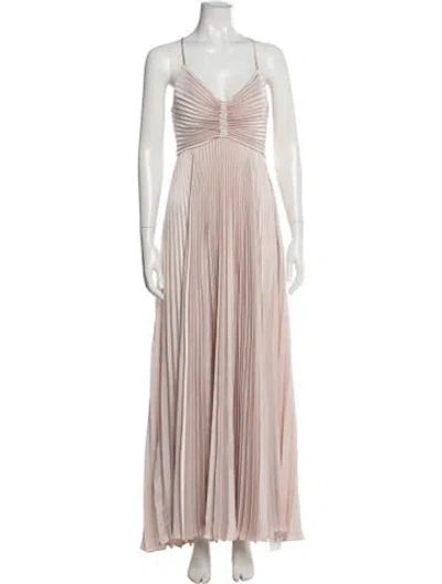Pre-owned A.l.c V-neck Long Dress In Pink