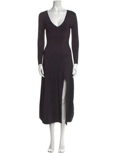 Pre-owned A.l.c V-neck Long Dress In Purple