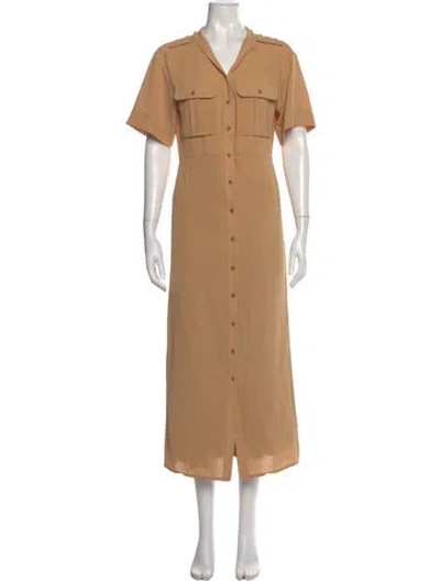 Pre-owned A.l.c V-neck Long Dress In Yellow