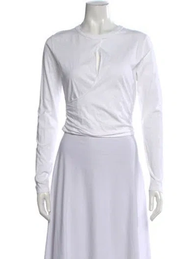 Pre-owned A.l.c V-neck Long Sleeve Top In Blue