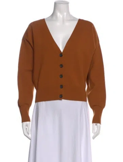 Pre-owned A.l.c V-neck Long Sleeve Top In Yellow