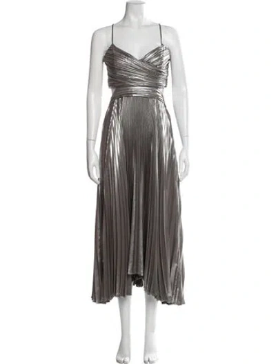 Pre-owned A.l.c V-neck Midi Length Dress