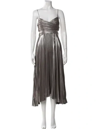 Pre-owned A.l.c V-neck Midi Length Dress