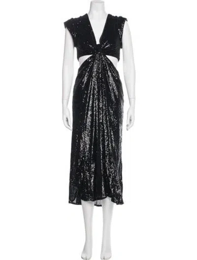 Pre-owned A.l.c V-neck Midi Length Dress In Multi