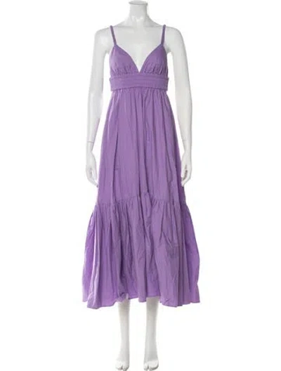 Pre-owned A.l.c V-neck Midi Length Dress W/ Tags In Purple