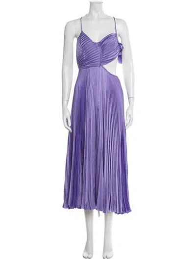 Pre-owned A.l.c V-neck Midi Length Dress W/ Tags In Purple