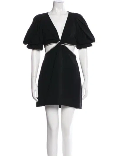 Pre-owned A.l.c V-neck Mini Dress In Black
