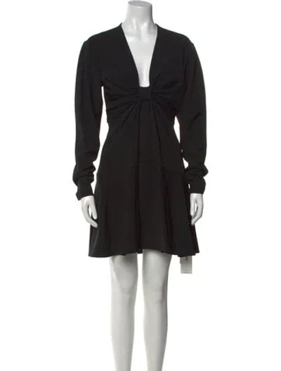 Pre-owned A.l.c V-neck Mini Dress In Black