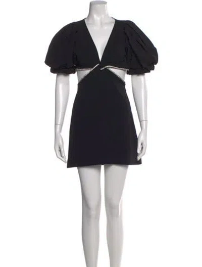 Pre-owned A.l.c V-neck Mini Dress In Black