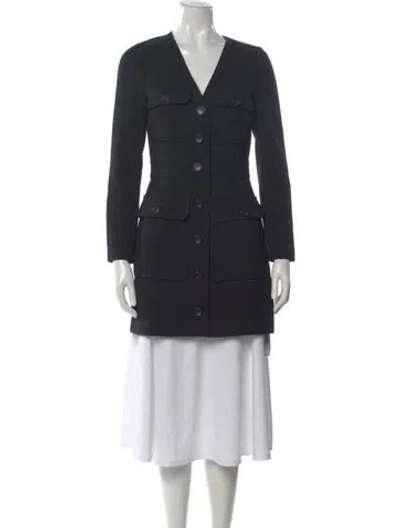 Pre-owned A.l.c V-neck Mini Dress In Black