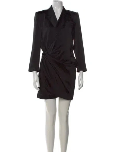Pre-owned A.l.c V-neck Mini Dress In Black