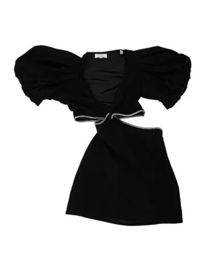 Pre-owned A.l.c V-neck Mini Dress In Black