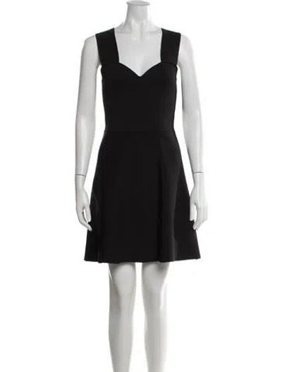 Pre-owned A.l.c V-neck Mini Dress In Black