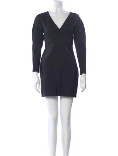 Pre-owned A.l.c V-neck Mini Dress In Blue