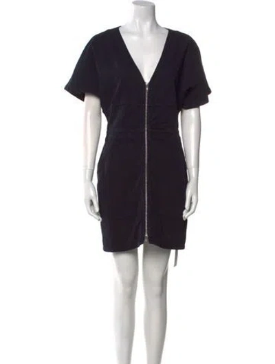 Pre-owned A.l.c V-neck Mini Dress In Blue