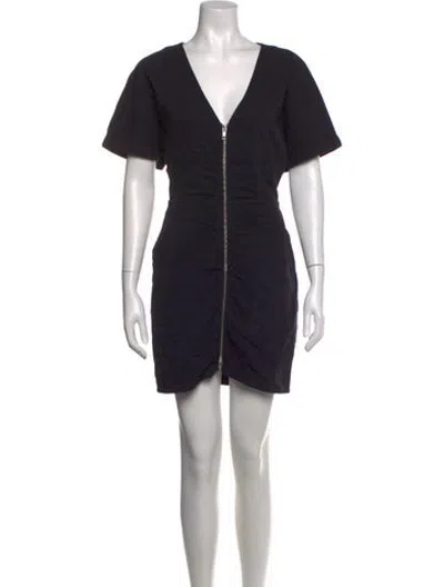 Pre-owned A.l.c V-neck Mini Dress In Blue