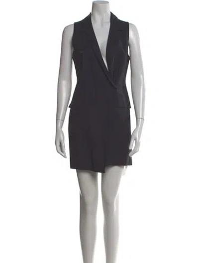 Pre-owned A.l.c V-neck Mini Dress In Gray
