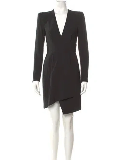 Pre-owned A.l.c V-neck Mini Dress In Gray