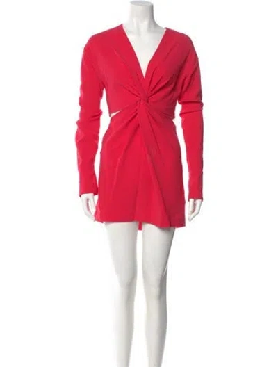 Pre-owned A.l.c V-neck Mini Dress In Multi