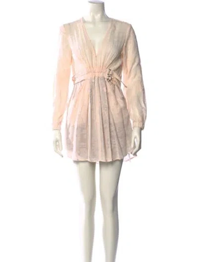 Pre-owned A.l.c V-neck Mini Dress In Pink