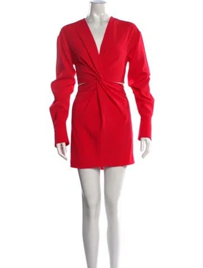 Pre-owned A.l.c V-neck Mini Dress In Pink