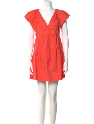 Pre-owned A.l.c V-neck Mini Dress In Pink