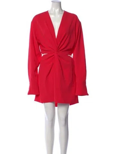 Pre-owned A.l.c V-neck Mini Dress In Pink