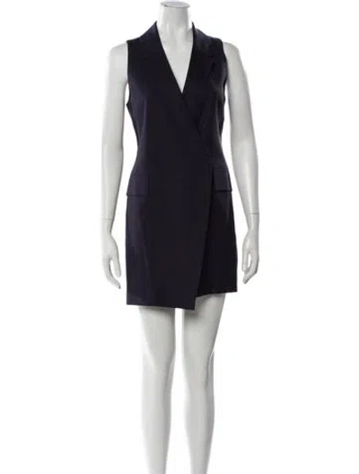 Pre-owned A.l.c V-neck Mini Dress In Purple