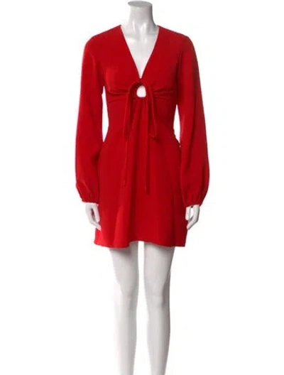 Pre-owned A.l.c V-neck Mini Dress In Red