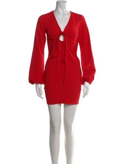 Pre-owned A.l.c V-neck Mini Dress In Red
