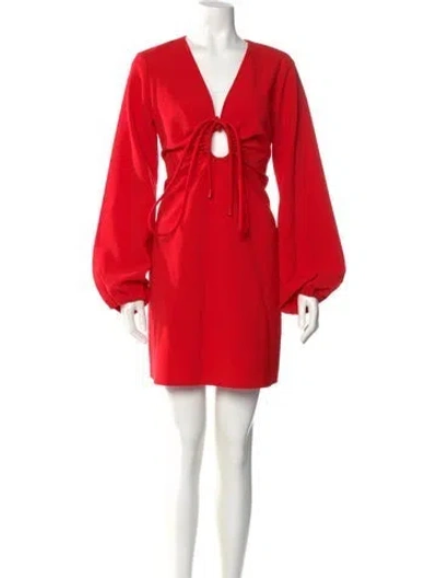 Pre-owned A.l.c V-neck Mini Dress In Red
