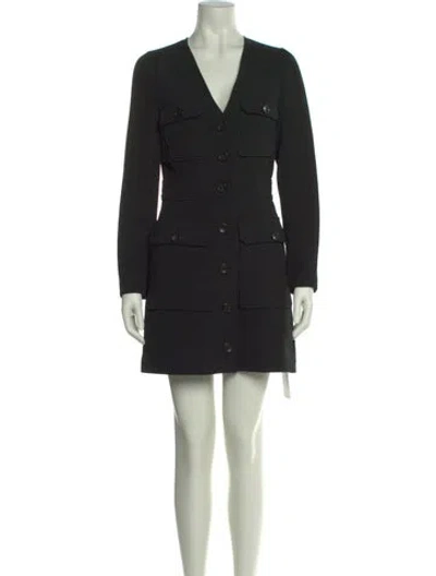 Pre-owned A.l.c V-neck Mini Dress W/ Tags In Black