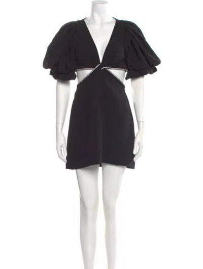 Pre-owned A.l.c V-neck Mini Dress W/ Tags In Black