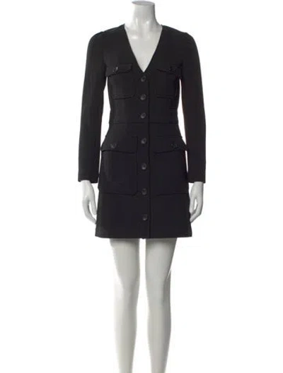 Pre-owned A.l.c V-neck Mini Dress W/ Tags In Black